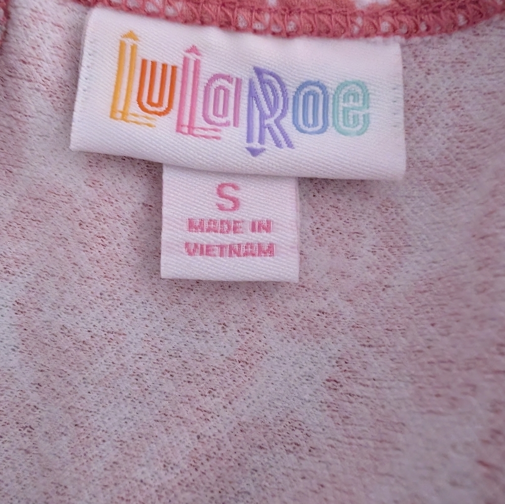 LuLaRoe Coral and White Amelia Midi Fit-and-Flare DressLur - Picture 6 of 6